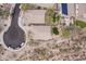 An aerial view shows the backyard landscaping and neighborhood layout of this beautiful home at 2212 W Calle De Las Estrella St, Phoenix, AZ 85085