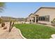 Lush backyard featuring desert landscaping, manicured lawn and privacy fencing at 2212 W Calle De Las Estrella St, Phoenix, AZ 85085