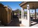 This backyard features an outdoor shower and gazebo at 3721 N Brindley Ave, Litchfield Park, AZ 85340