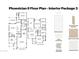 Phoenician II Floor Plan displaying the interior layout with labeled rooms, dimensions, and material selections at 7417 W Buckhorn Trl, Peoria, AZ 85383