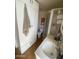 Well-lit bathroom featuring a stand up shower, single sink, and cabinet space for storage at 1147 S Sioux Dr, Apache Junction, AZ 85119