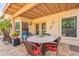Outdoor covered patio featuring patio furniture and beautiful backyard scenery at 11731 N 91St Pl, Scottsdale, AZ 85260