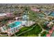 Aerial view of the community pool and clubhouse at 18668 N Lariat Ct, Surprise, AZ 85387