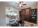 Functional home office with a built-in Murphy bed and ample shelving at 2611 E San Simeon Dr, Casa Grande, AZ 85194