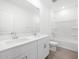 Bathroom featuring double sinks, clean design, and shower-tub combo at 345 S Alegria Ln, Casa Grande, AZ 85194