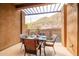 Outdoor patio with dining table and mountain views at 36600 N Cave Creek Rd # 17D, Cave Creek, AZ 85331