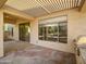 Covered patio with textured concrete and stainless steel outdoor grill at 3918 E Carson Rd, Phoenix, AZ 85042