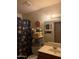 Cozy bathroom featuring a charming curtain, vanity, and towels at 5430 N 74Th Ave, Glendale, AZ 85303