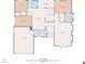 Detailed floor plan showcases the layout and dimensions of the home's living spaces, bedrooms, and garage at 6704 W Topeka Dr, Glendale, AZ 85308