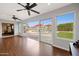 Bonus room has backyard access and views of the sparkling pool with an adjoining dining area at 6926 E Culver St, Scottsdale, AZ 85257