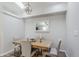 Dining room features views of the skylight and modern decor at 7373 E Us Highway 60 -- # 108, Gold Canyon, AZ 85118