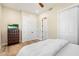 Neutral bedroom with ceiling fan and multiple storage options at 9270 E Thompson Peak Pkwy # 381, Scottsdale, AZ 85255