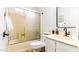 Clean, well-maintained bathroom with a shower over bath, and vanity with white countertops at 10640 E Mercer Ln, Scottsdale, AZ 85259