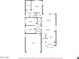 Detailed floor plan showcasing the layout of the bedrooms, kitchen, and living areas at 144 W Bahamas Dr, Casa Grande, AZ 85122
