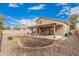 The backyard has patio and landscaping, ready for new additions at 22337 E Via Del Palo --, Queen Creek, AZ 85142