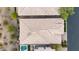 Aerial view of property with private pool and patio area and desert landscaping at 3120 E Squaw Peak Cir, Phoenix, AZ 85016