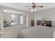 Light-filled main bedroom offers a view of the ensuite bathroom at 3555 E Gary Way, Gilbert, AZ 85234