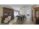 Open-concept living and dining area with a ceiling fan and tile flooring at 4369 E Coal St, San Tan Valley, AZ 85143
