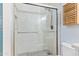 Modern bathroom featuring a glass-enclosed shower and neutral color palette at 7732 E Coolidge St, Scottsdale, AZ 85251