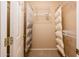 Walk-in closet with metal shelving and canvas shoe organizers at 16406 W Peppertree Ct, Surprise, AZ 85387