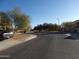 Picturesque street view featuring mature trees, sidewalks, and well-maintained asphalt road on a sunny day at 25176 W Cranston Ln, Buckeye, AZ 85326