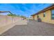 Spacious backyard is covered in decorative gravel at 2830 E Fruitvale Ave, Gilbert, AZ 85297