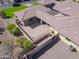 Aerial view of a home's gravel-covered backyard at 2830 E Fruitvale Ave, Gilbert, AZ 85297