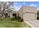 Inviting single-story home featuring a well-manicured lawn and a convenient two-car garage at 755 S Arrowwood Way, Mesa, AZ 85208