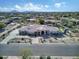 Expansive aerial view showcasing a single-Gathering home in a desert community at 9826 N 131St St, Scottsdale, AZ 85259