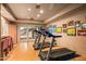 Spacious gym equipped with treadmills and access to an outdoor space at 10325 E Celestial Dr, Scottsdale, AZ 85262