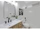 Bathroom with modern vanity, and shower-tub combination at 19862 E Carriage Way, Queen Creek, AZ 85142