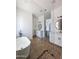 Spacious bathroom showcasing dual sinks, standalone tub, and glass-enclosed shower at 2133 N Valley Dr, Apache Junction, AZ 85120