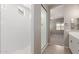 Bright bathroom with a spacious glass shower and neutral color palette at 23805 N 163Rd Dr, Surprise, AZ 85387