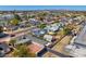 Wide aerial shot of the neighborhood, showcasing the well-kept homes and green spaces at 440 W 1St W St, Mesa, AZ 85201