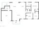 Simplified floor plan showing the layout with kitchen, bedrooms, living area, bathrooms, laundry and patio at 6429 E Jean Dr, Scottsdale, AZ 85254