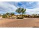 Gated community entrance with stone signage and lush desert landscaping at 1631 N Lynch --, Mesa, AZ 85207