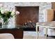 Close up on a stone fireplace featuring warm tones at 10040 E Happy Valley Rd # 269, Scottsdale, AZ 85255