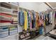 Spacious walk-in closet with hanging racks and shelf space and plenty of room for organization at 10134 E Meandering Trail Ln, Gold Canyon, AZ 85118