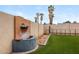 Backyard fountain feature adds a touch of elegance and tranquility to the outdoor space at 1031 W Cornell Dr, Tempe, AZ 85283