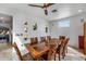 Inviting dining room featuring a large table with seating for ten and decorative wall niches at 1031 W Cornell Dr, Tempe, AZ 85283