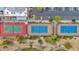Aerial view of the tennis courts and nearby landscaping, offering a serene and active community at 17443 N Goldwater Dr, Surprise, AZ 85374