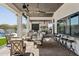 Enjoy the outdoor living space with a seating area and a built in bbq grill to enjoy the pool area at 3939 W Fox Rd, Laveen, AZ 85339