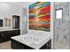 Walk-in shower with marble and built in toiletries alcove at 3939 W Fox Rd, Laveen, AZ 85339