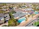 View of a home with a pool, well-maintained landscaping, and surrounding neighborhood at 8613 E Citrus Way, Scottsdale, AZ 85250