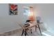 Bright bedroom with modern desk, and a colorful art print to make the space inviting at 8613 E Citrus Way, Scottsdale, AZ 85250