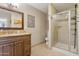 Bathroom with a glass enclosed shower and vanity at 12809 N 50Th St, Scottsdale, AZ 85254