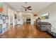 Cozy living room with hardwood floors and comfortable seating at 12809 N 50Th St, Scottsdale, AZ 85254