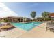 Gorgeous community pool area offering a refreshing escape with comfortable lounge seating and beautiful landscaping at 19777 N 76Th St # 1219, Scottsdale, AZ 85255