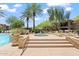 Hot tub and pool deck with elegant railings at 21320 N 56Th St # 2005, Phoenix, AZ 85054