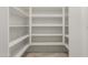 Walk-in pantry with multiple shelves for optimal storage space, keeping the kitchen organized and clutter-free at 3363 W Lone Cactus Dr, Phoenix, AZ 85027